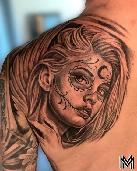 Tattoos - Matt Morrison Sugar Skull Woman - 140389